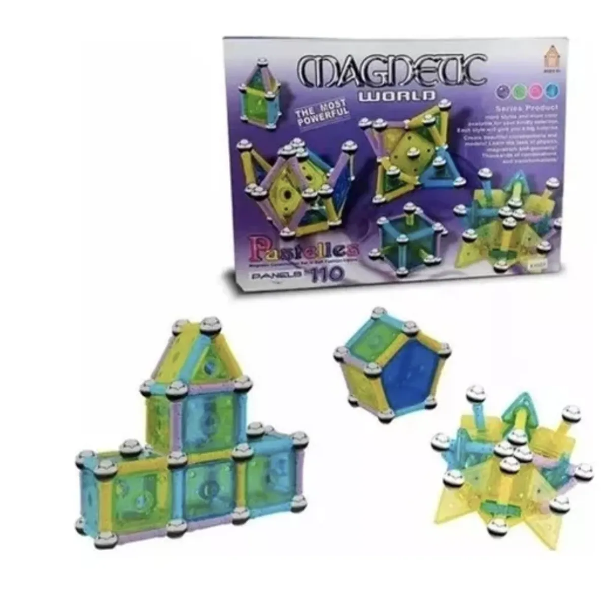 GENERICO - Magnetic World Juguete Didáctico De Imánes 110pcs