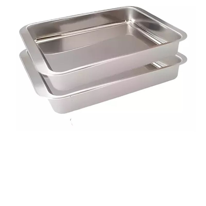 GENERICO - X2 Bandeja Para Horno Bandeja De Acero Inoxidable Multiuso