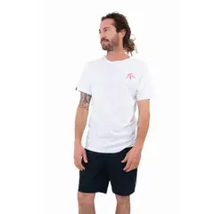 KAYA UNITE - Polera Hombre Orgánica Classy White Minilogo