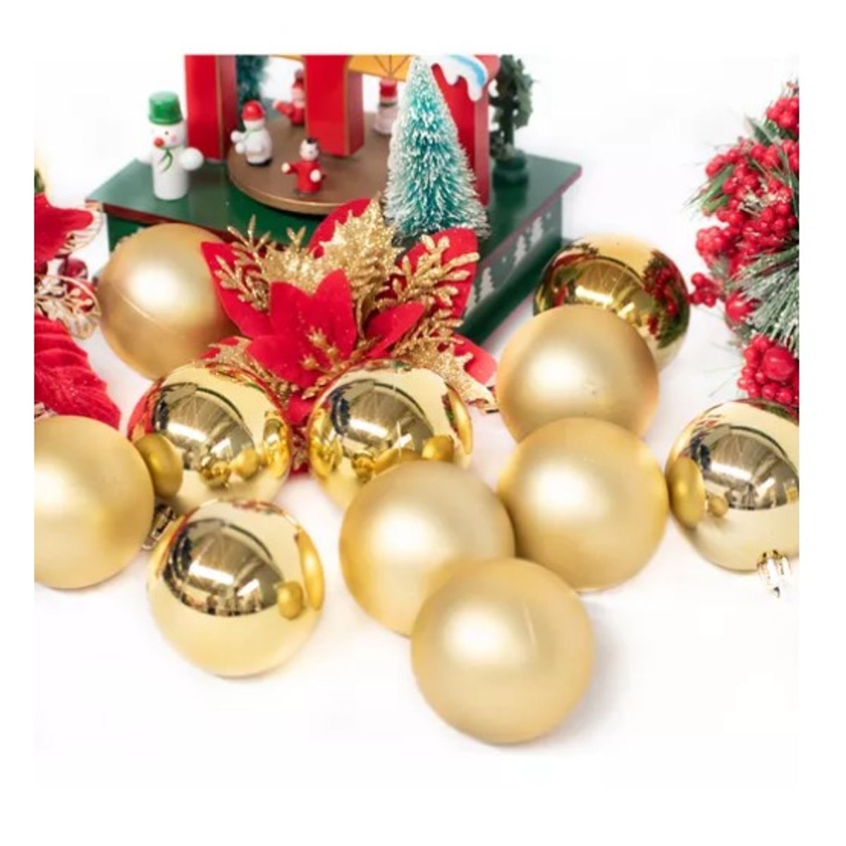 GENERICO - Pack 30 Esferas Navideña Bambalinas Adornos Arbolito Navidad