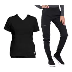 MEDICAL OUTFITTERS - Conjunto Polera Y Pantalón Clinico Jogger Negro - Negro