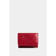 VELEZ - Vélez Billetera Pequeña De Cuero Para Mujer Monedero Rojo