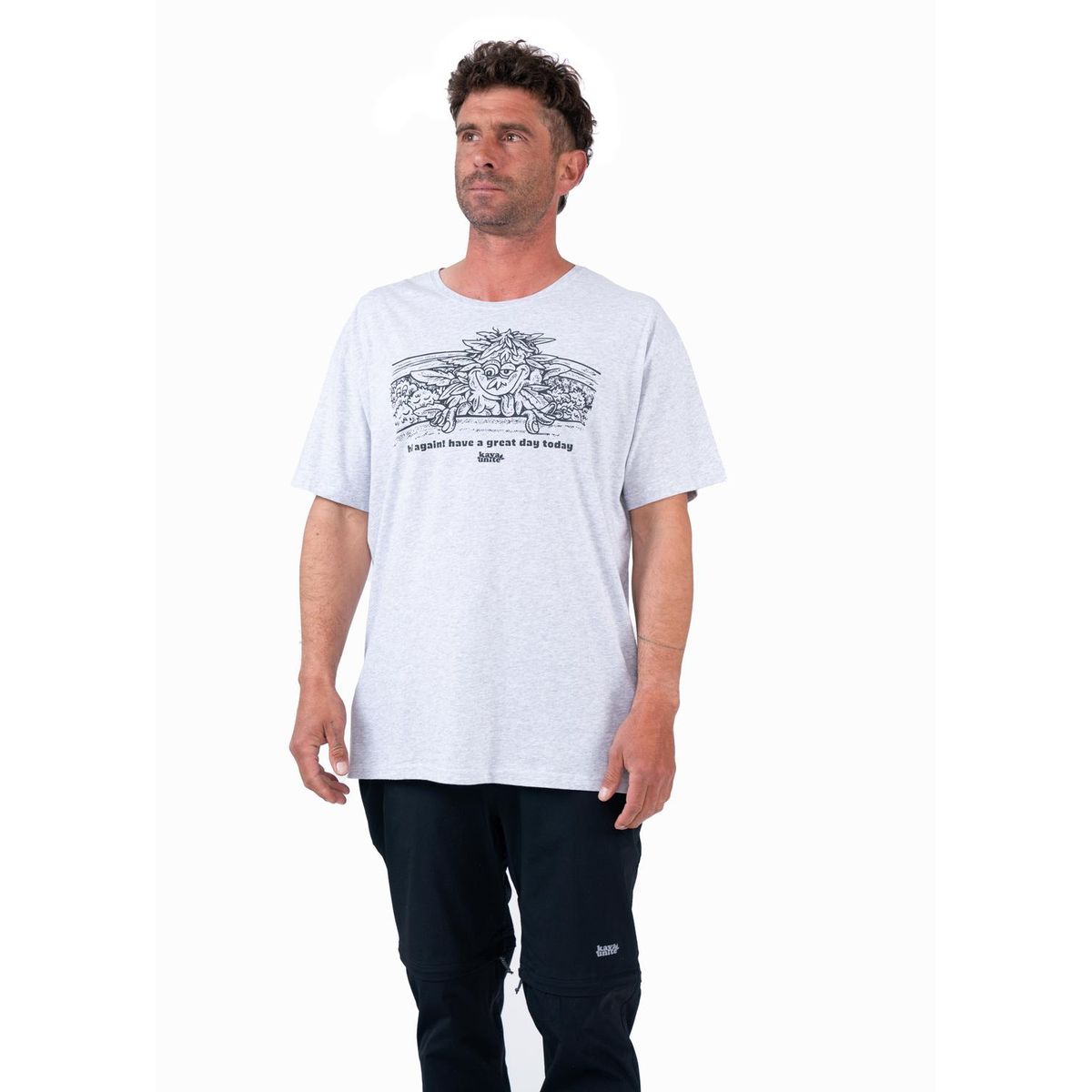 KAYA UNITE - Polera Hombre Hi Melange Grey