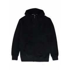 KAYA UNITE - Polerón Hombre Full Zip Liviano Solid Negro