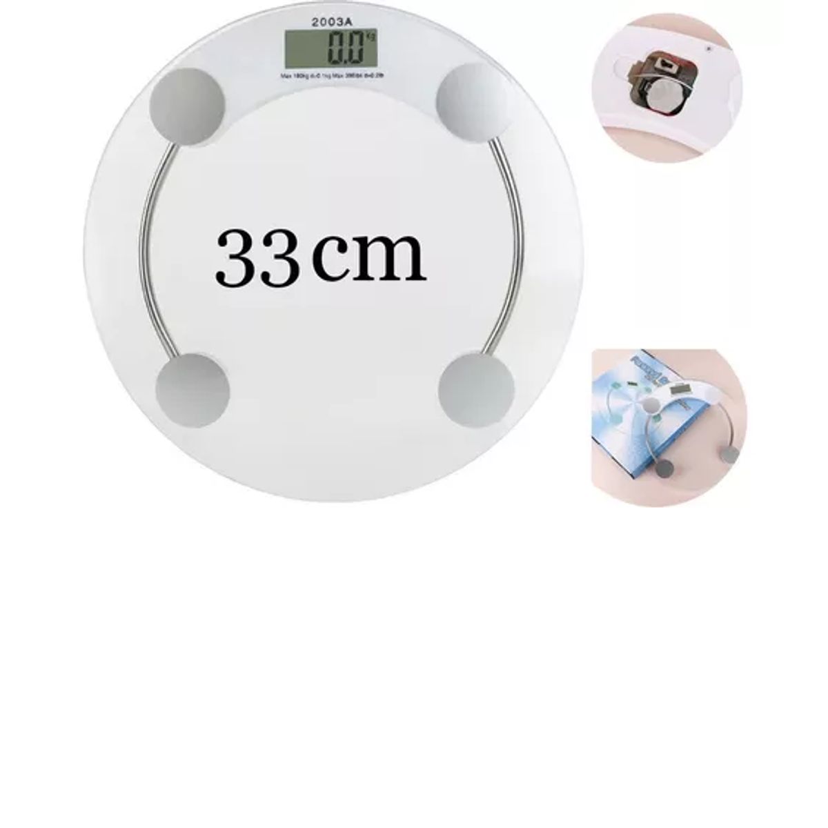 GENERICO - Pesa Digital De Baño 150 Kg Vidrio Templado