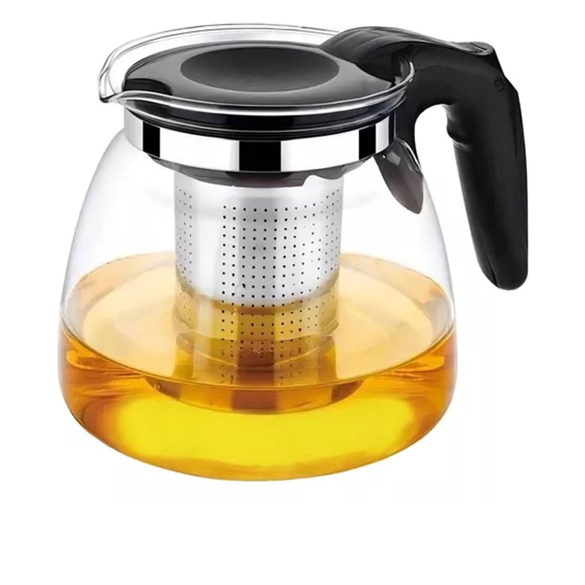 GENERICO - Tazón Con Filtro De Vidrio Para Te Y Hierbas Color Negro