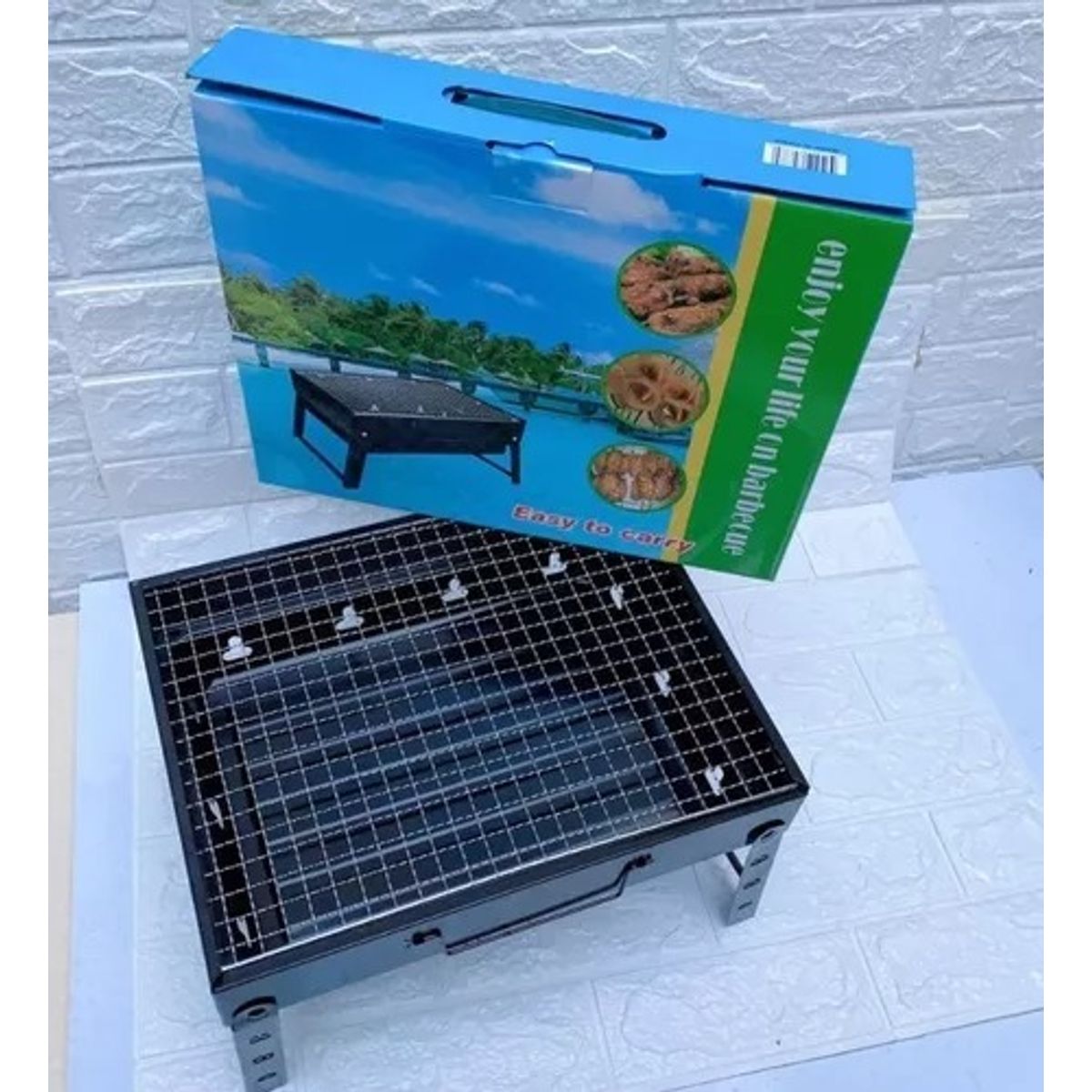 GENERICO - Parrillera Plegable Portatil Bbq Asado Barbacoa