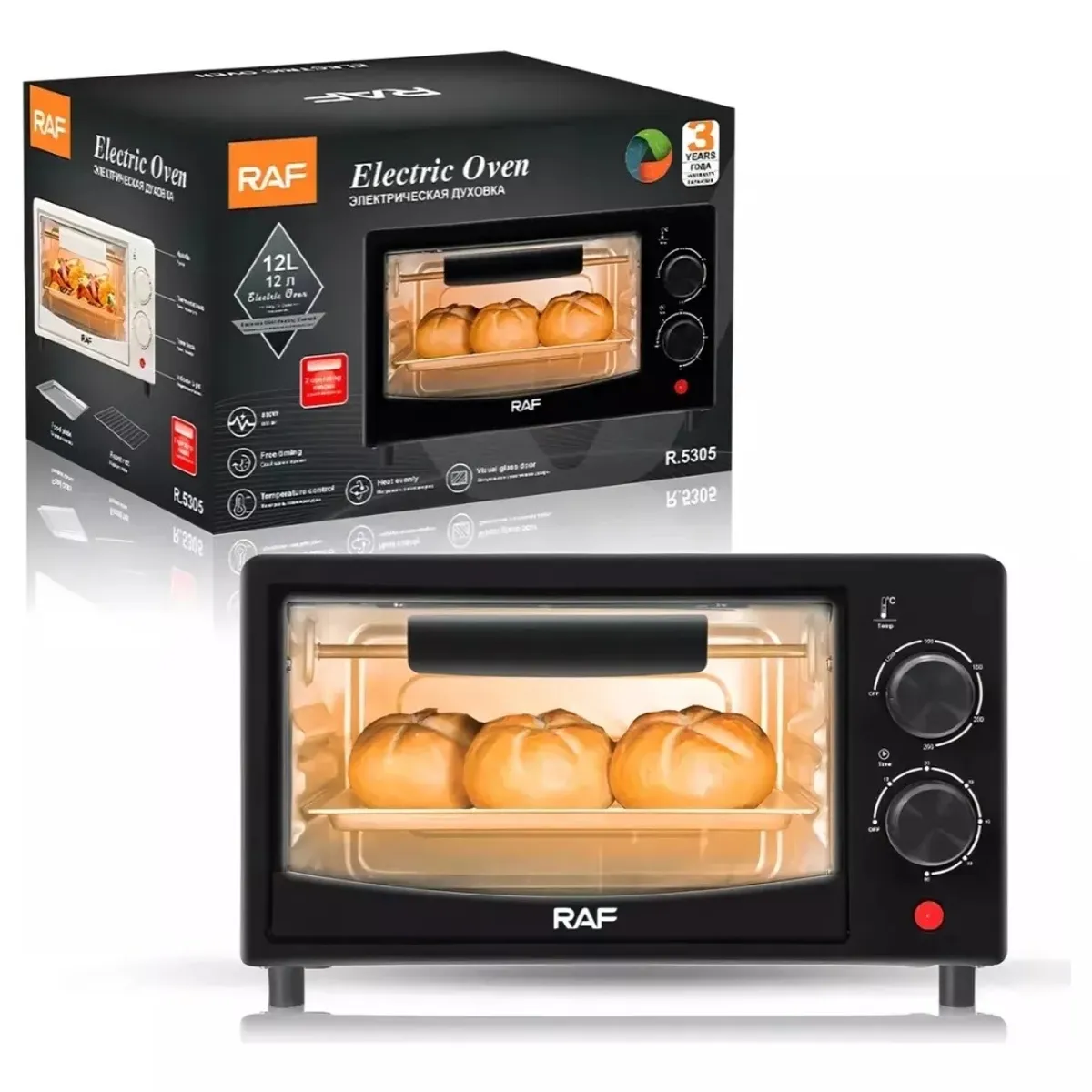 GENERICO - Horno Electrico Premium De 12 L Automaticos De 220 Voltios