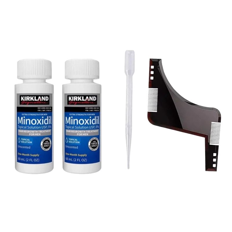 KIRKLAND - MINOXIDIL KIRKLAND 2 MESES + CEPILLO BARBA MOLDEADOR