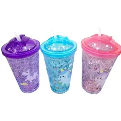 GENERICO - Vaso lindo unicornio para niños rosa