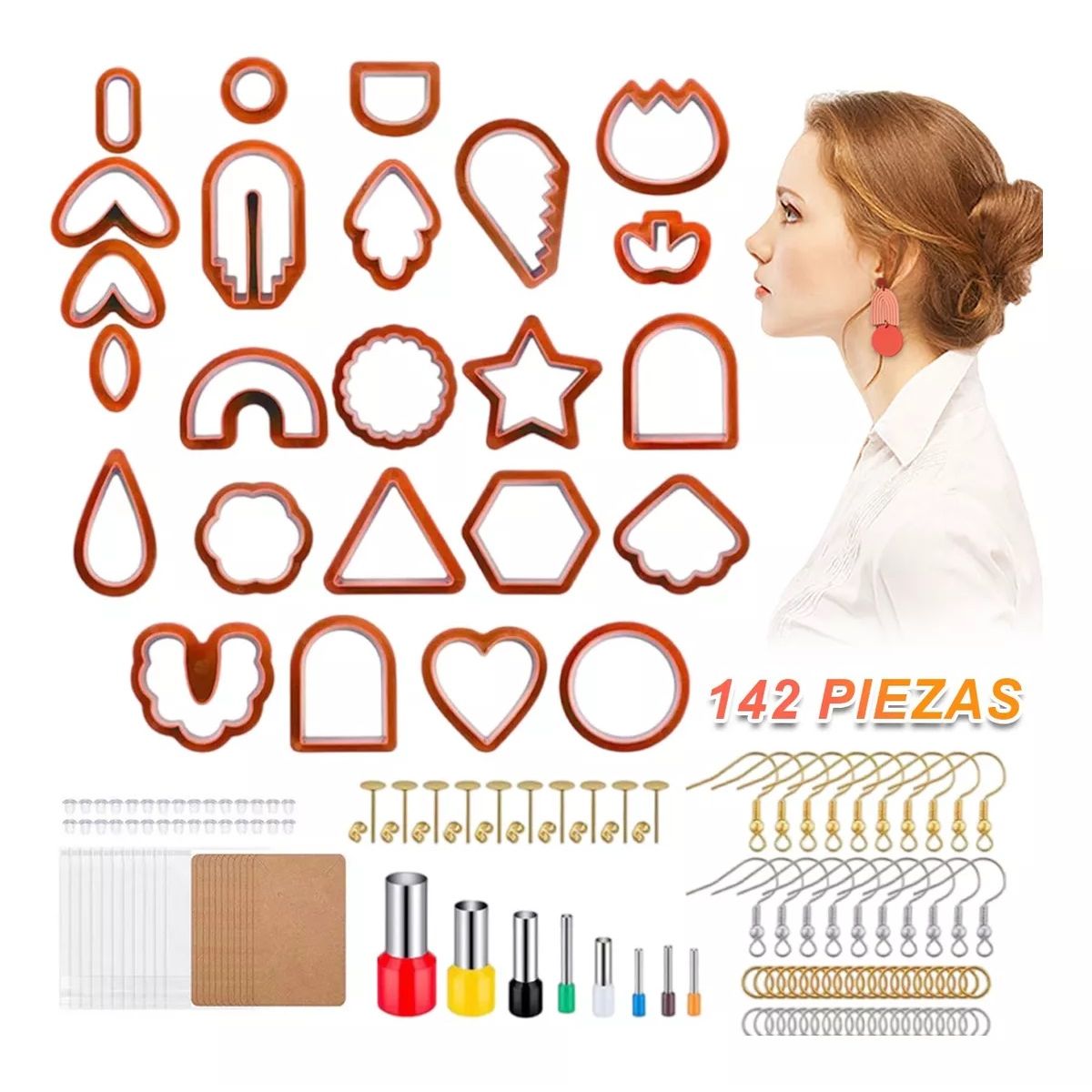 KUANGYE - Juego De Cortadores  Arcilla Polimérica Hacer Joyas 142 Pcs