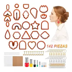 KUANGYE - Juego De Cortadores Arcilla Polimérica Hacer Joyas 142 Pcs