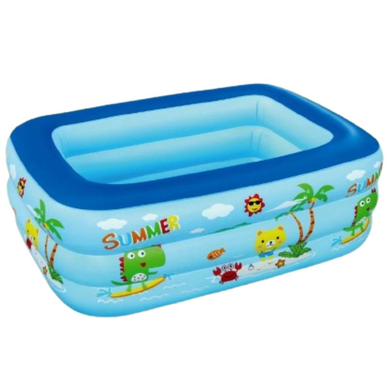 GENERICO - Piscina Inflable Cuadrada 3 Anillos