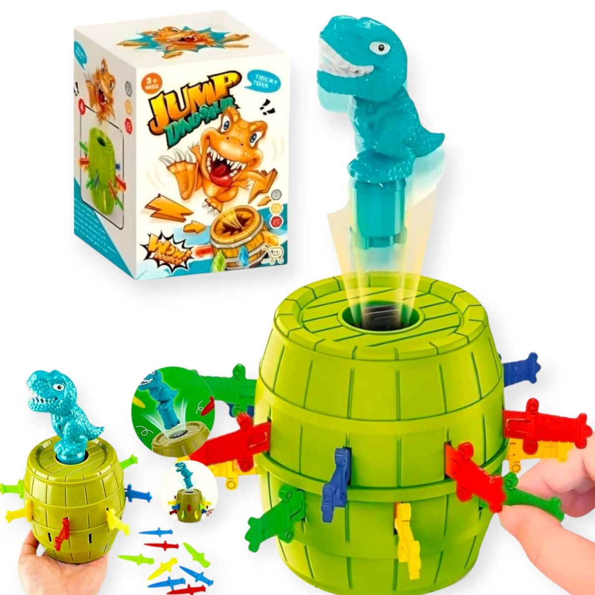 GENERICO - Juguete Didáctico Barril Dinosaurio  Saltarín Juego De Mesa