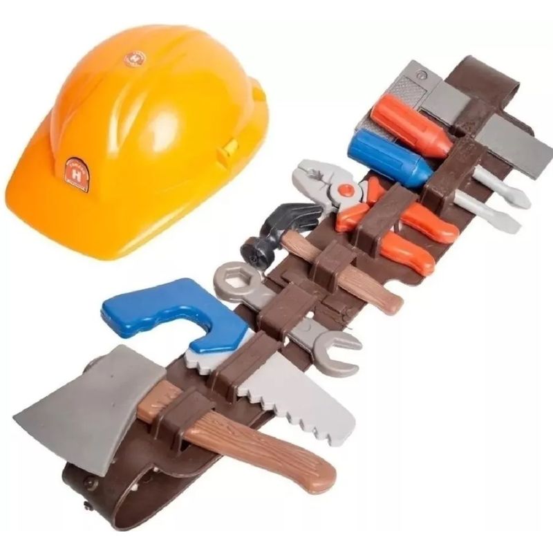 GENERICO - Set Casco Herramientas Constructor Bombero Para Niños