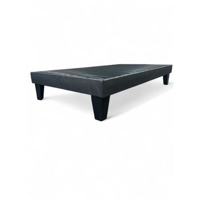 Imagen 2 del producto Base De Cama Europea Gris Oscuro Lino 1.5 Plaza 105X190