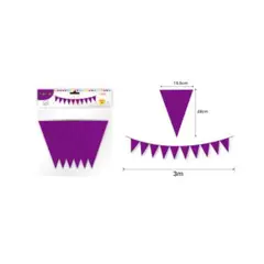 GENERICO - BANDERIN PARA FIESTA 10 PCS 3 M