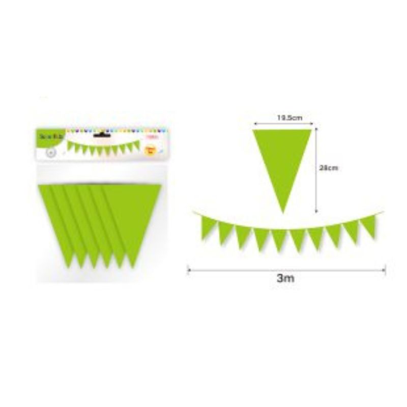 GENERICO - BANDERIN PARA FIESTA  10 PCS 3 M