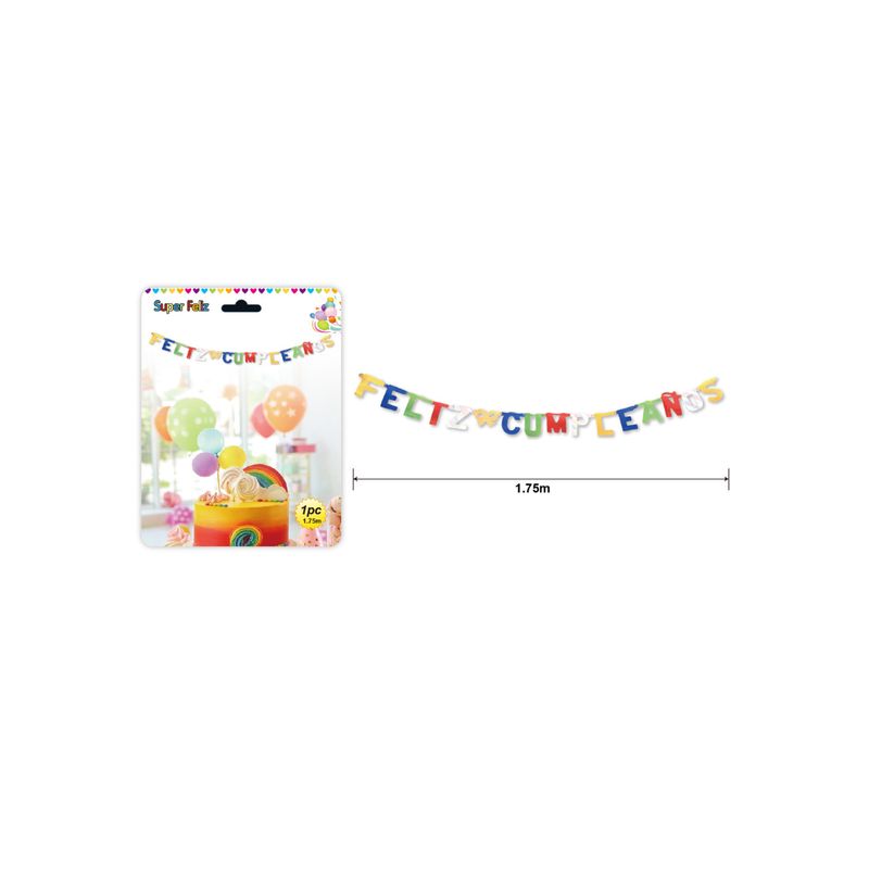 GENERICO - BANDERIN PARA FIESTA  1 PCS 1 M