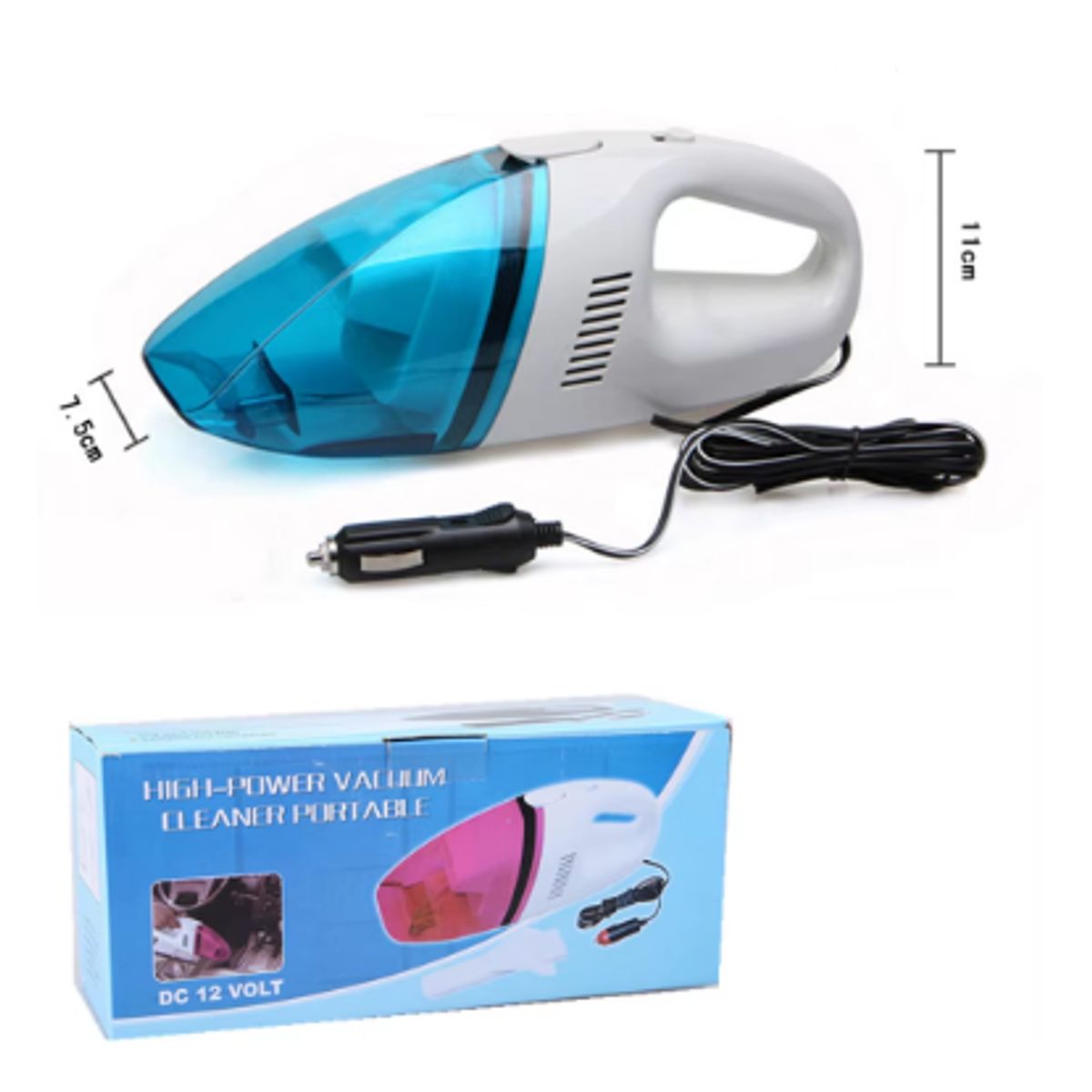 GENERICO - Aspiradora De Mano Portátil De Alta Potencia De 12 V Para Automóvil