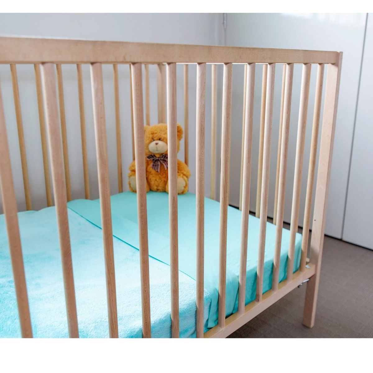 GENERICO - Set sábanas y frazada de micropolar para cuna pequeña 102 x 65 x 18 cm MENTA