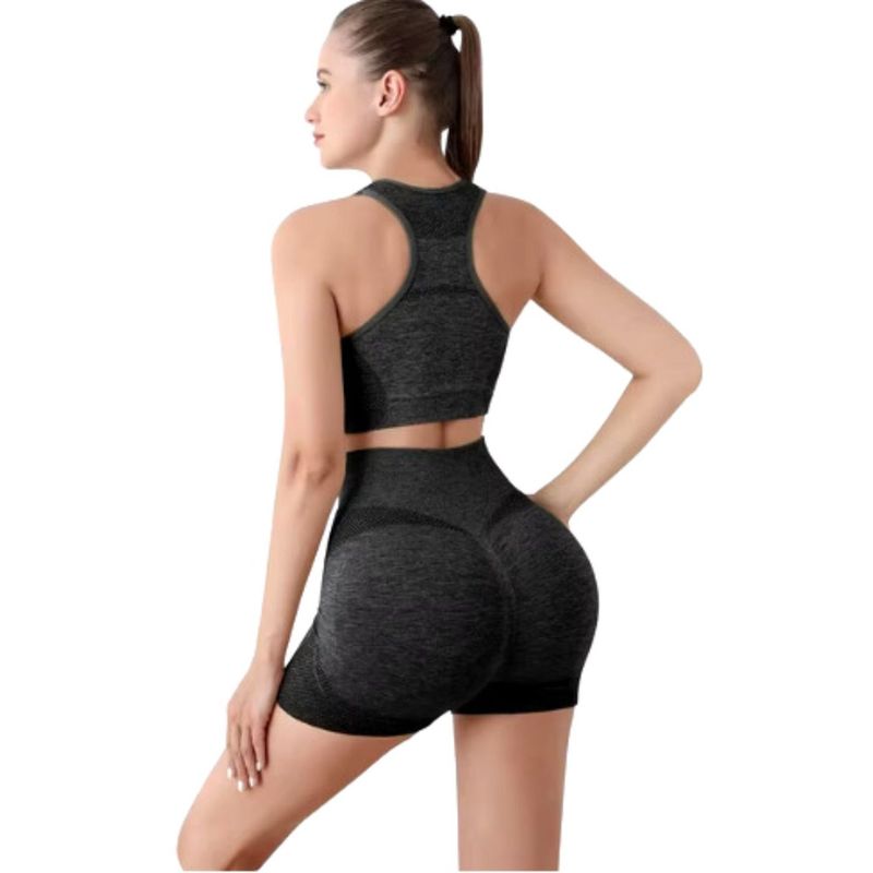 GENERICO - Conjunto Deportivo Mujer Gym Yoga Levanta Gluteos Negro