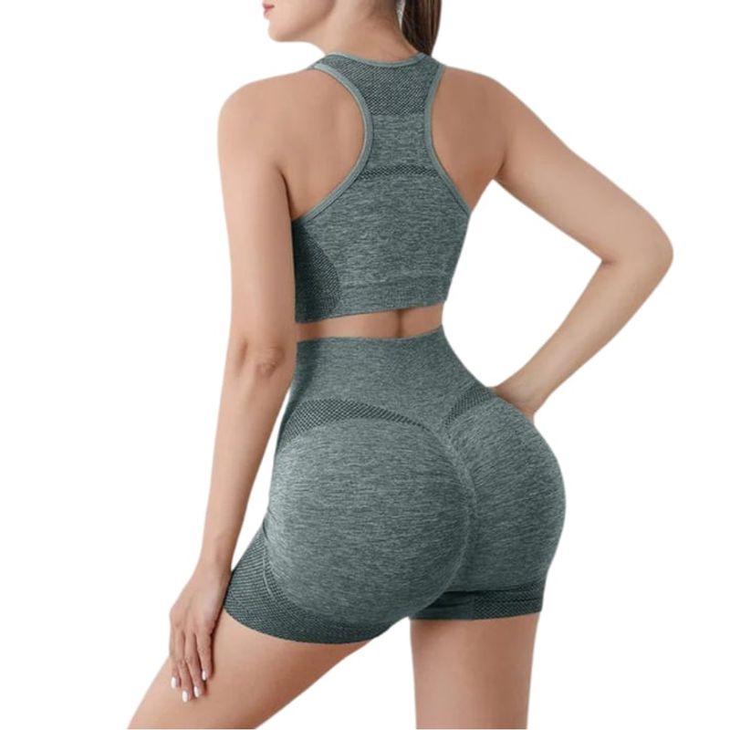 GENERICO - Conjunto Deportivo Mujer Gym Yoga Levanta Gluteos Verde