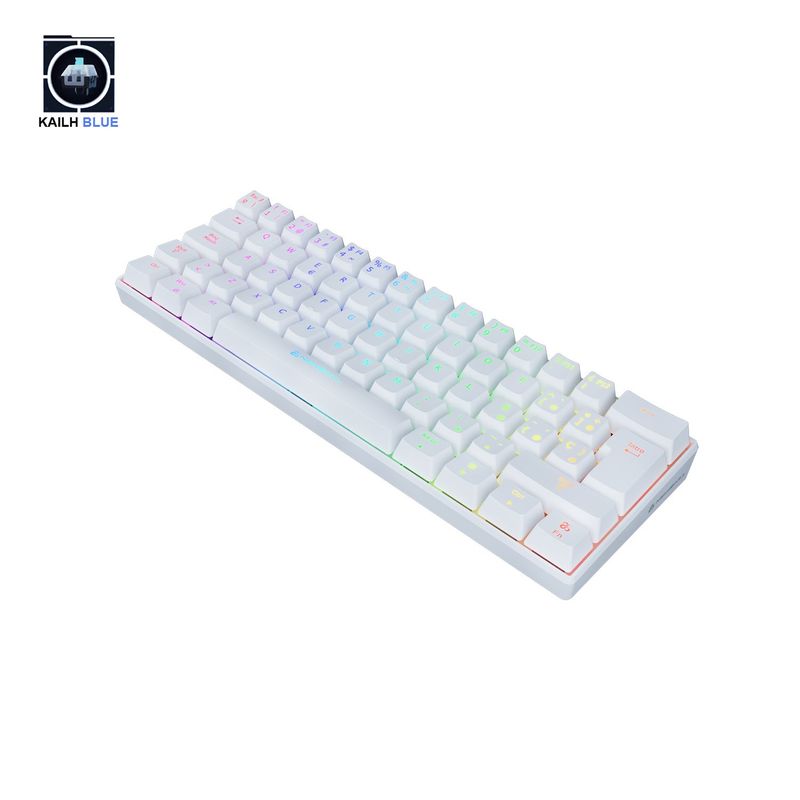 NEWSKILL - Teclado Inalambric Gamer Pyros Ivory RGB Switch Outemu Blue