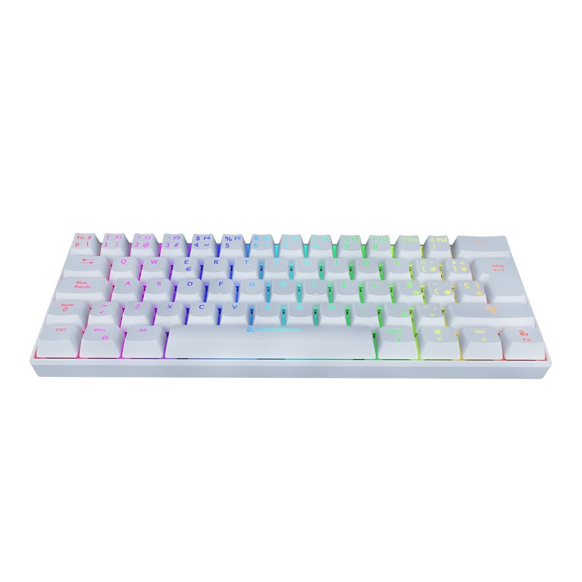 NEWSKILL - Teclado Inalam Gamer Pyros Ivory RGB Switch Outemu Red