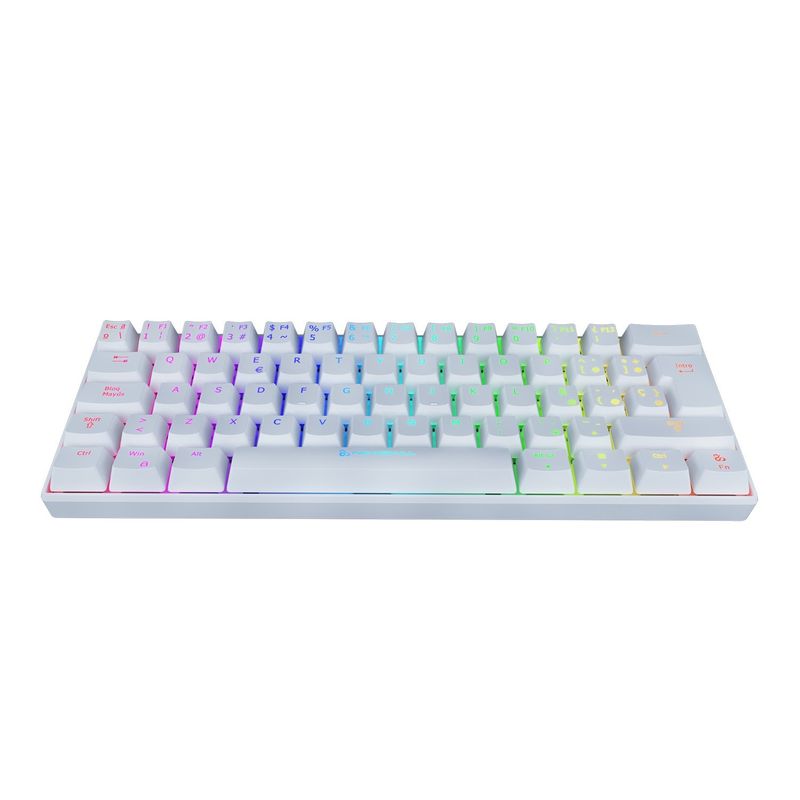NEWSKILL - Teclado Inalam Gamer Pyros Ivory RGB Switch Outemu Red