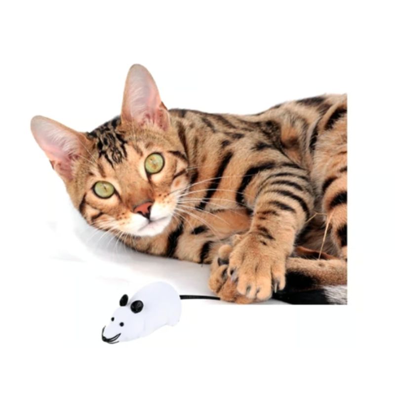 GENERICO - Juguete Raton Robotico Para Gato Giratorio