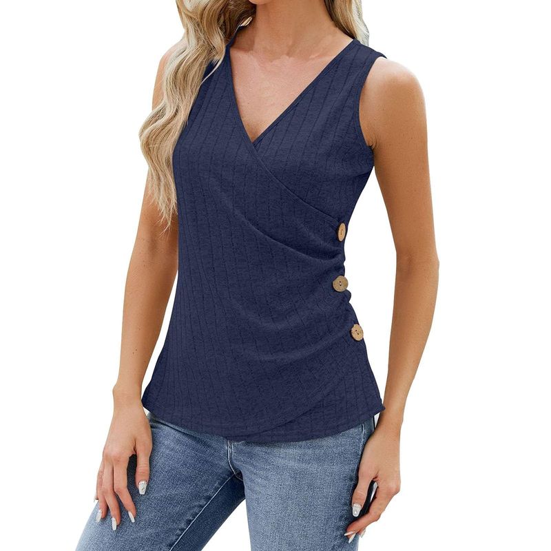 RURUTOTO - Polera Sin Mangas Para Mujer Negro