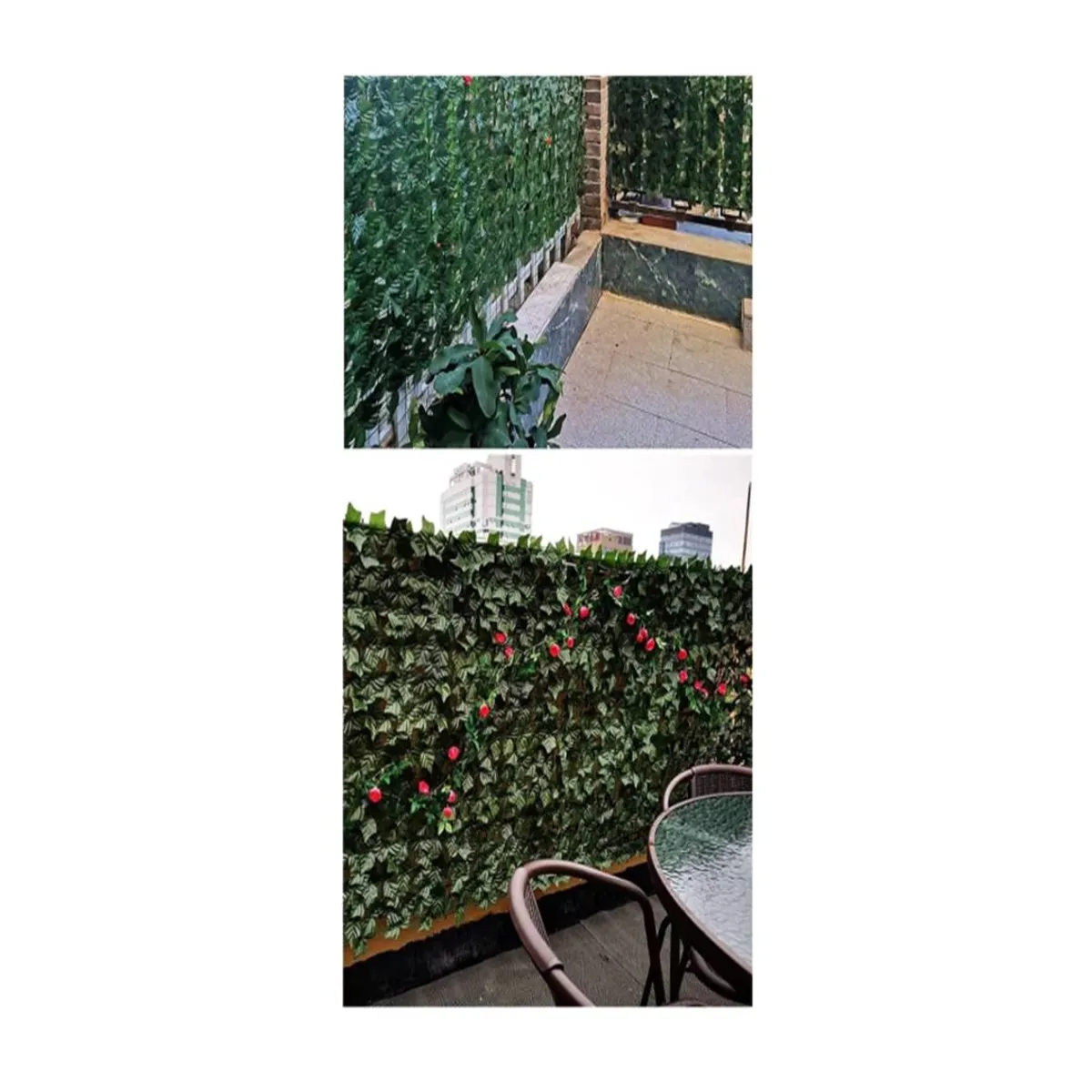 GENERICO - 2x Malla Alfombra Hojas Enredadera Treillage Reja Cortina