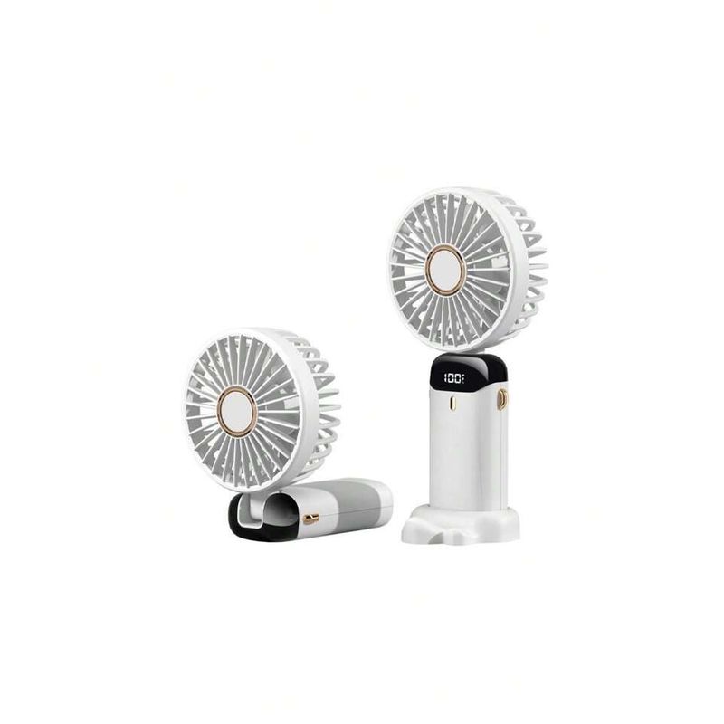 GENERICO - Ventilador De Mano Portátil 5 Velocidades Enfriador Blanco