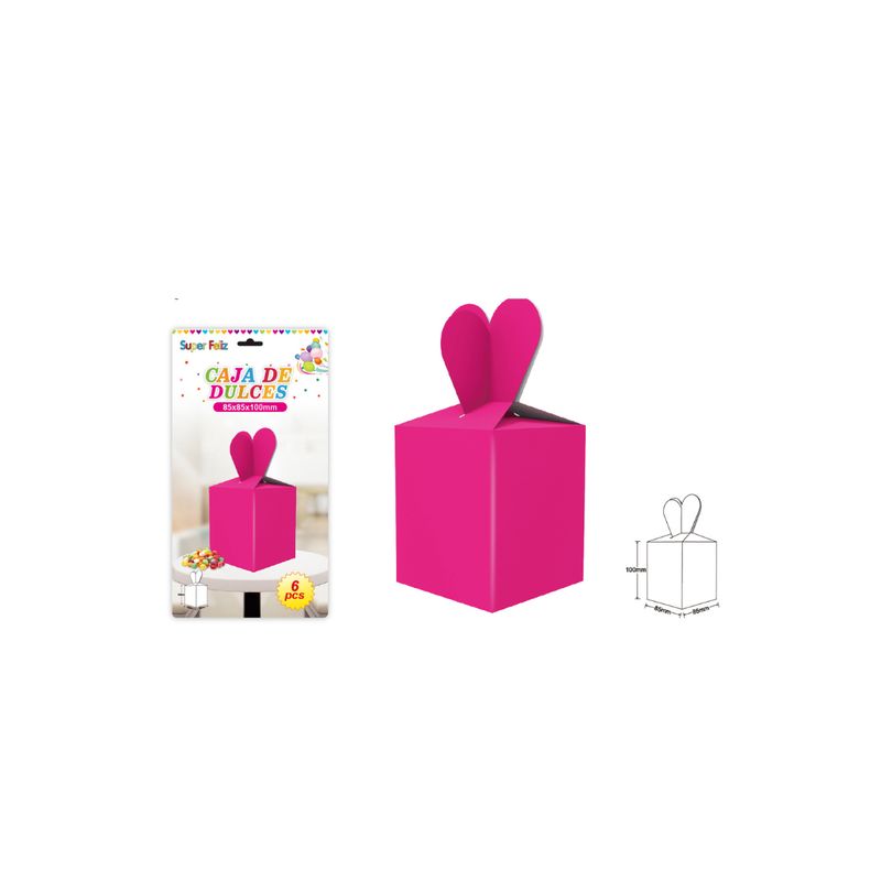 GENERICO - CAJAS PARA DULCES 6 PCS 100 MM X 85 MM