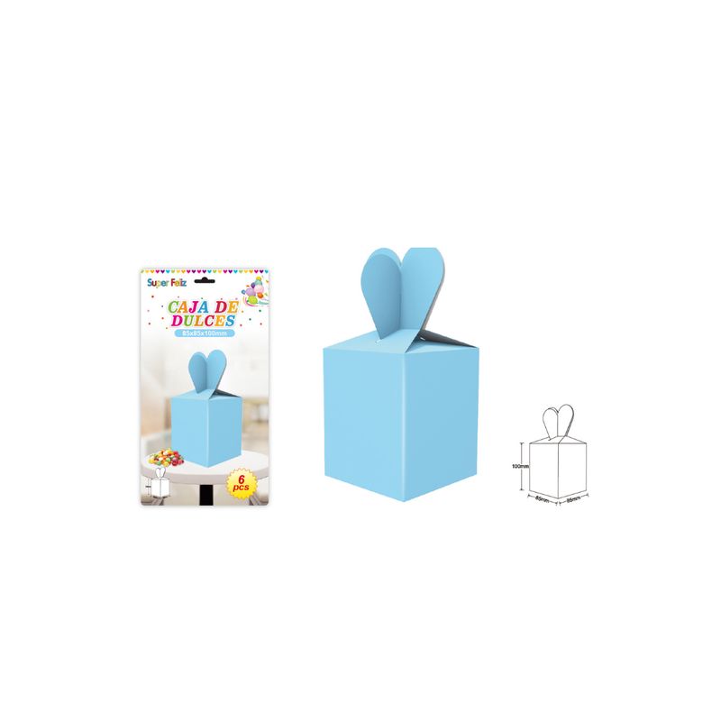 GENERICO - CAJAS PARA DULCES 6 PCS 100 MM X 85 MM