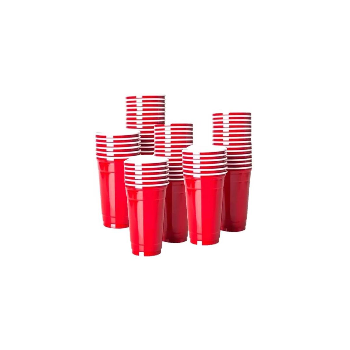 GENERICO - Vasos Plásticos Terremoto Bebidas Fiestas Patrias 350ml X50u