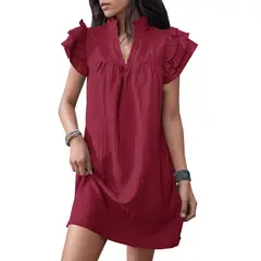 RURUTOTO - Vestido Corto Mujer Negro
