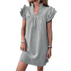 RURUTOTO - Vestido Corto Mujer Negro