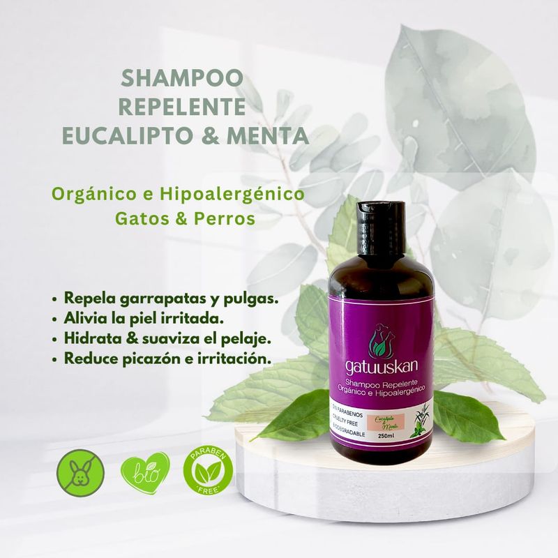 GENERICO - Shampoo Repelente Orgánico Gatuuskan 250 ml
