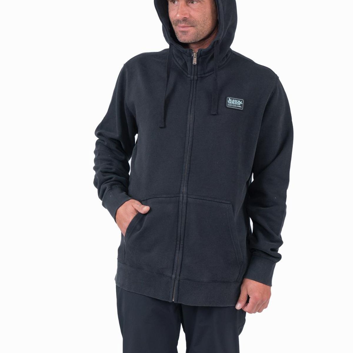 KAYA UNITE - Polerón Hombre Full Zip Kaya Black