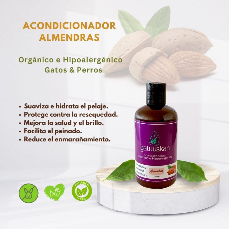 GENERICO - Acondicionador de Almendras Orgánico  Gatuuskan 250 ml