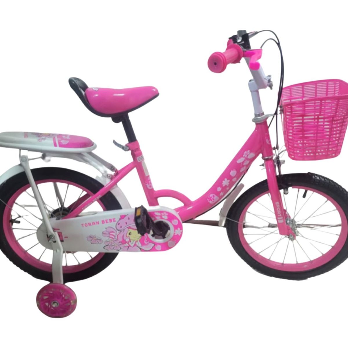 GENERICO - Bicicleta Aro 12 Para Niños Con Ruedas De Aprendizaje ROSADA