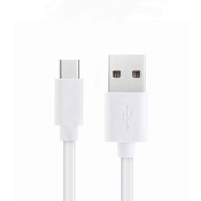EZRA - Cable de carga rápida USB Tipo C blanco 3 metros de largo