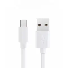 EZRA - Cable de carga rápida USB Tipo C blanco 3 metros de largo