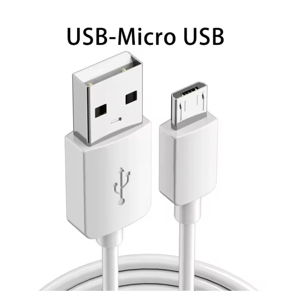 EZRA - Cable de carga rápida USB Tipo Micro de 3 metros de largo blanco