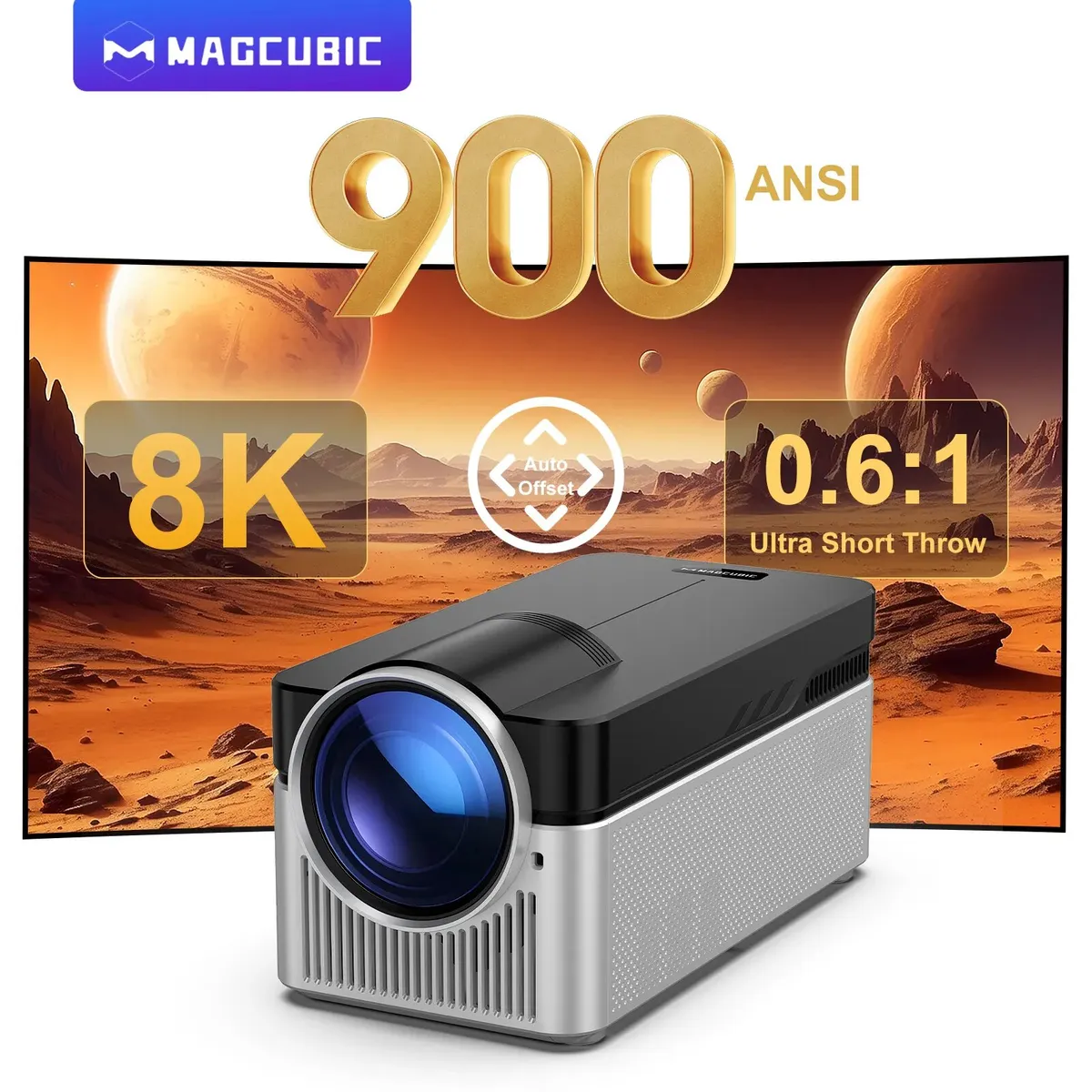 GENERICO - Proyector portátil HY450 Magcubic Android 11 HD 4K Cine en casa