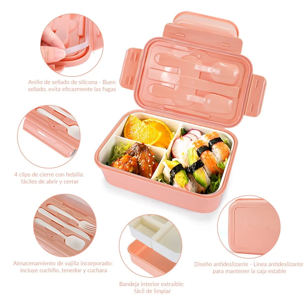 LUKOVEE - Bolso Lonchera Térmica Escolar Set 28pzs Para Niños Portátil