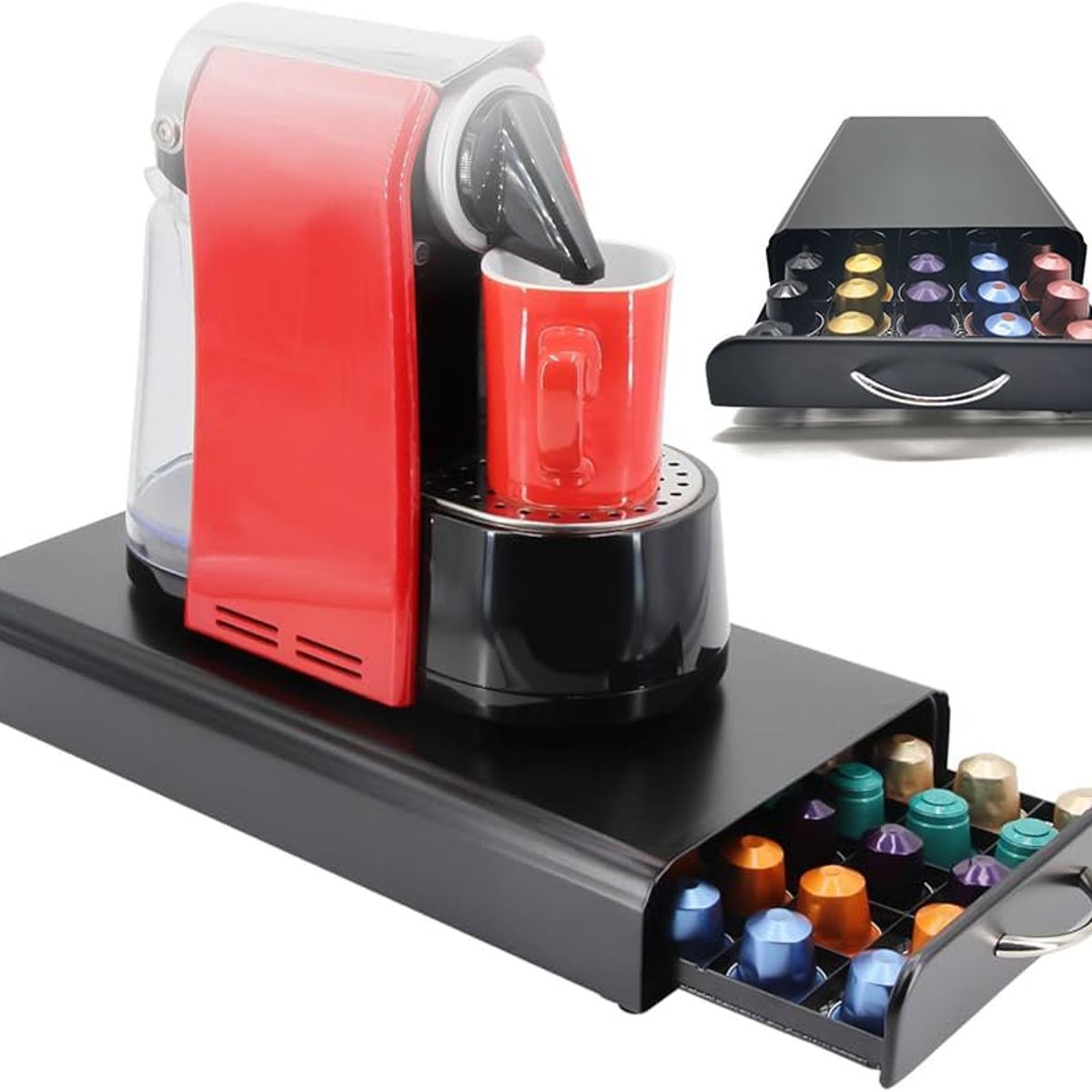 KUANGYE - Porta Cápsulas Metálico Para Café Nespresso 50 Unidades