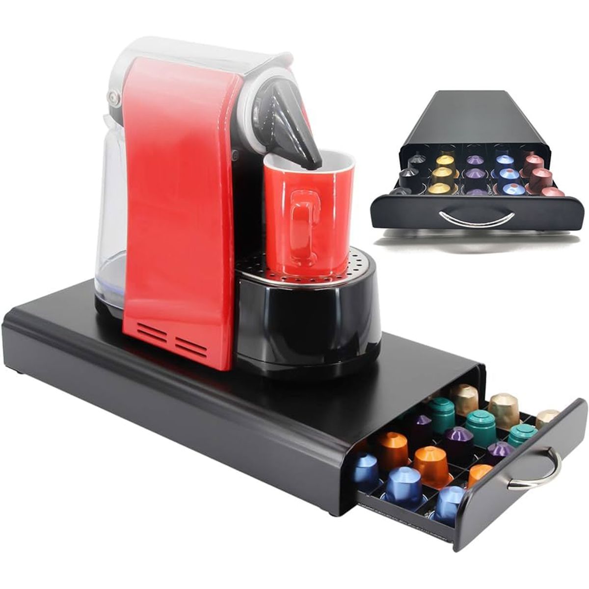 KUANGYE - Porta Cápsulas Metálico Para Café Nespresso 50 Unidades